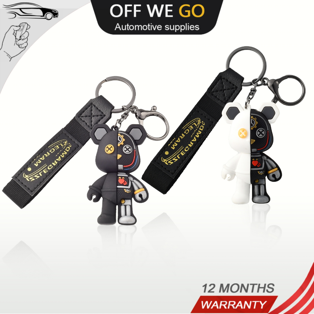 Mechanical Bear Keychain Creative Violent Unique Men's Car Cartoon ...