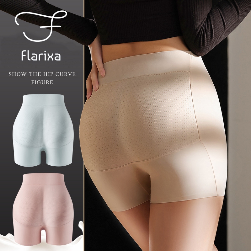 Flarixa Seamless Safety Pants Women Fake Ass Butt Lifter Pant with Padded  Invisible Hip Enhancer Booty Pad Push Up Underwear Panties