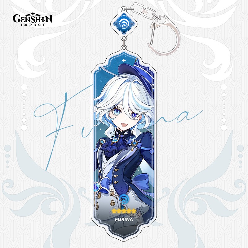 Genshin impact keychain long pendant Furina genshin impact Neuvillette ...