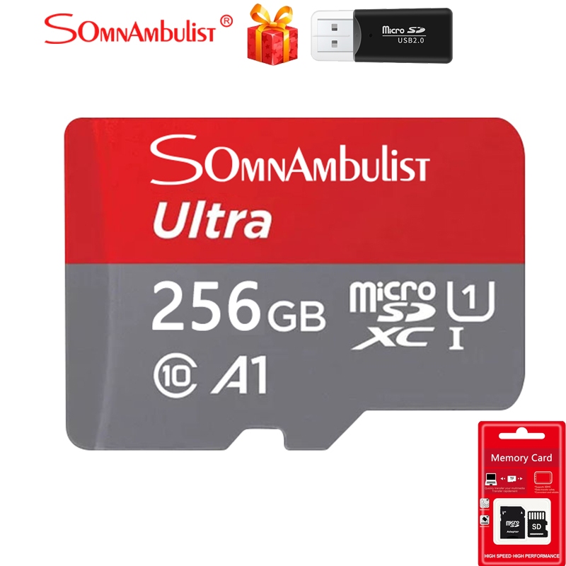 SomnAmbulist Mini SD Card Class 10 Memory Card Professional (128GB