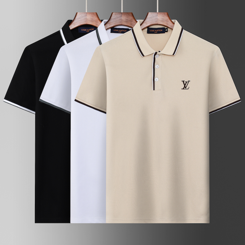 Louis Vuitton Short Sleeves Tshirt Polo, White, XXXL