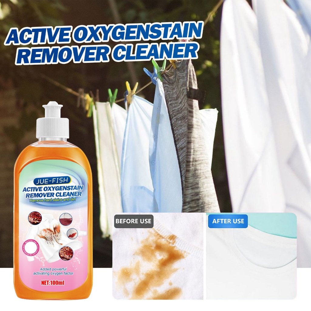 Clothes Stain Remover Grease Cleaner Clothes Cleaning Remove Stubborn Sweat Stains Cleaner