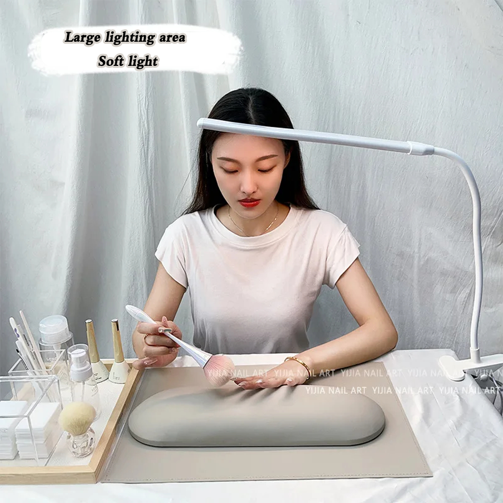 Manicure Table Lamp Nail Desk Night Light Fixture With Clamp Computer  Office Accessories Vintage LED Folding Book Read Writing