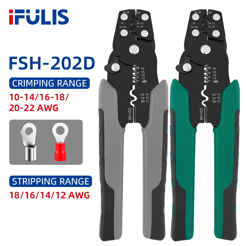 HS202B Wire Crimper Multi Function Tools Crimping Stripper Cutting