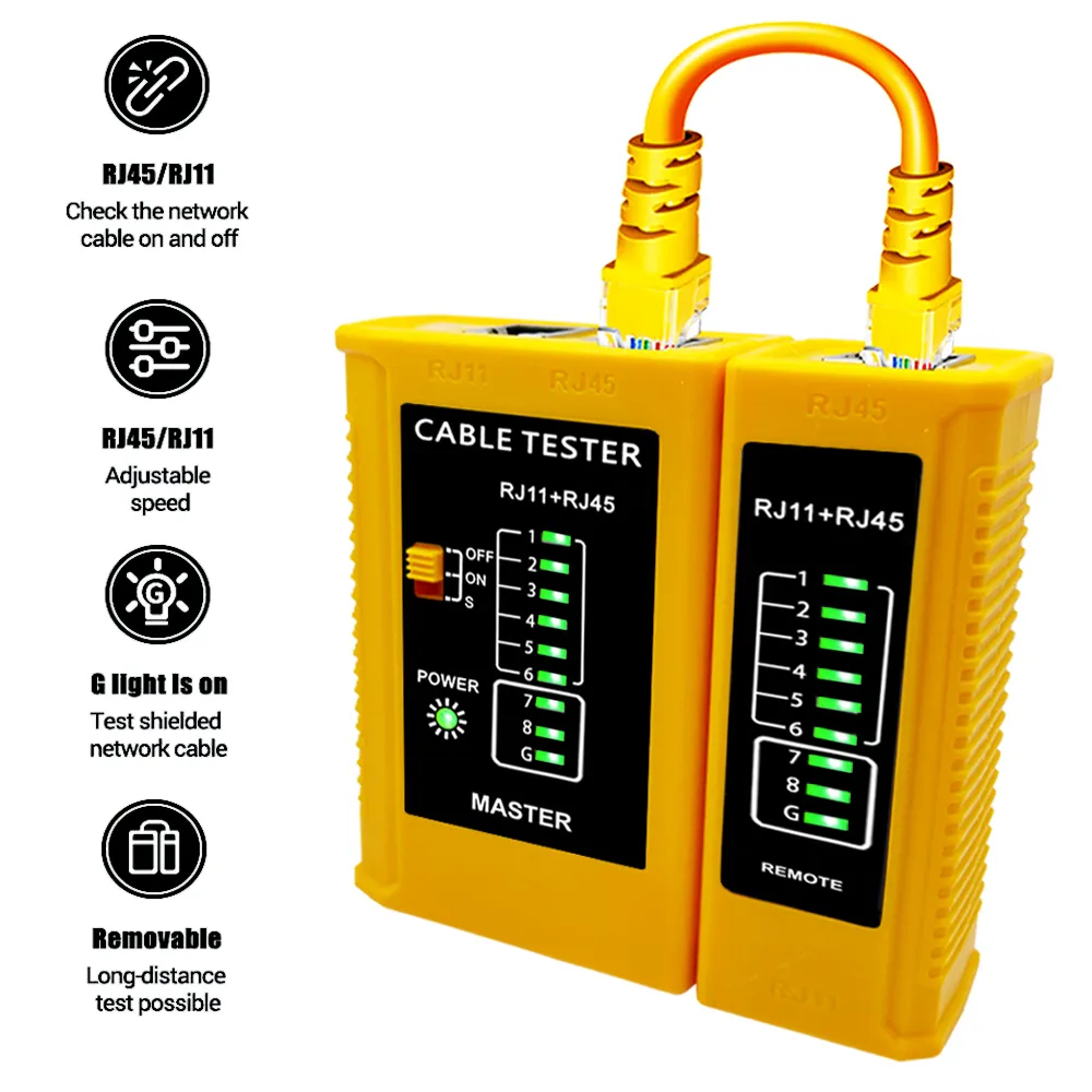 RJ45 RJ11 RJ12 CAT5 UTP Cable lan tester Network Cable Tester LAN Cable