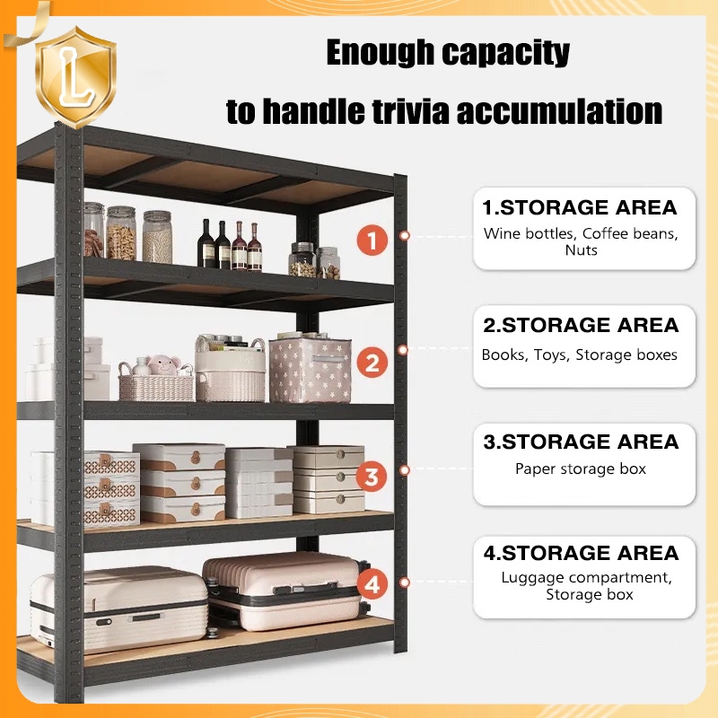 【Boltless】5 /6Layer Metal Rack Boltless Rack Heavy Duty Steel Rack