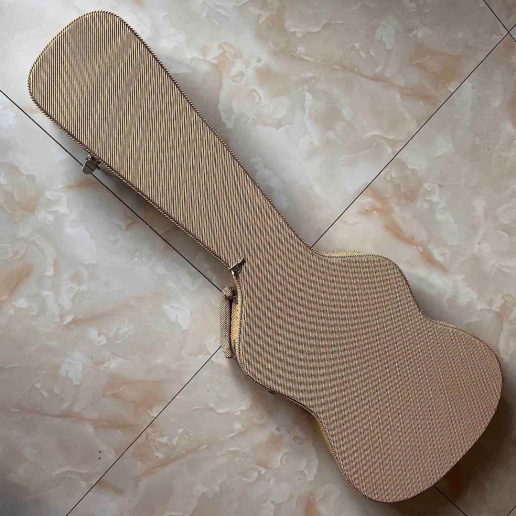 Yellow HardShell Wood case for Telecaster and Stratocaster Style Electric Guitars with