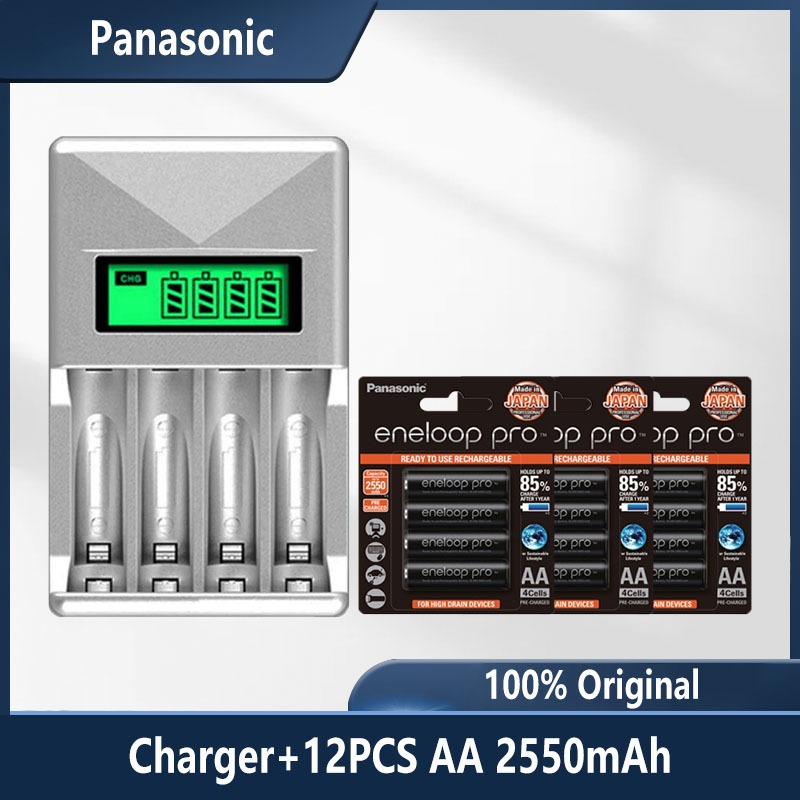 Panasonic eneloop Por AA & AAA 1.2V NIMH rechargeable battery with 4 Slots LCD Display Smart
