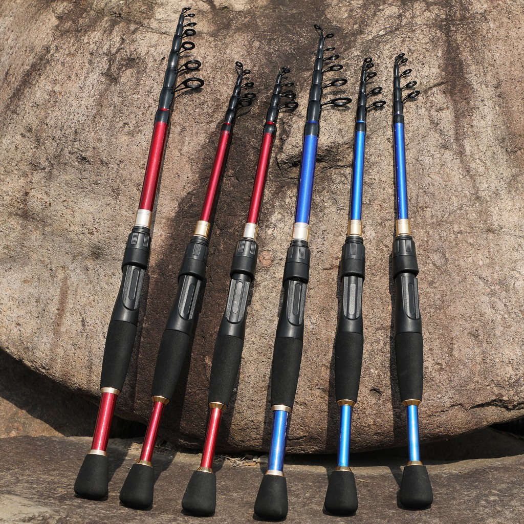 Sougayilang Telescopic Fishing Rod Ultralight Weight Spinning/Casting Fishing  Rod Carbon Fiber 1.8-2.4m Fishing Rod Tackle