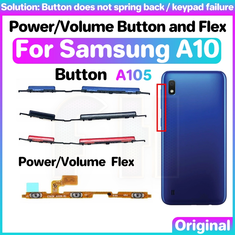 Power volume button flex For Samsung Galaxy A10 A105 Side key Switch ON ...