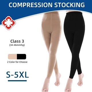 34-46mmHg,Level 3 Medical Compression Pantyhose Women Men Footless