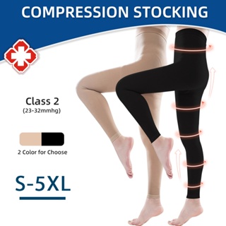 Legbeauty 15-21mmHg Footless Medical Compression Pantyhose Stockings for  Women Opaque Varicose Veins Pressure Socks Size