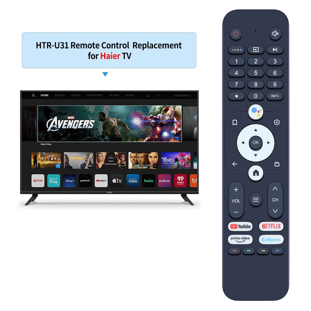 New Voice HTR-U31 for Haier LED TV Remote Control H55K66UG H58K66UG ...