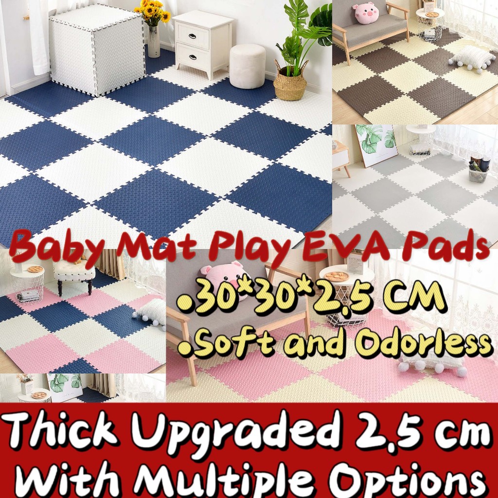 Baby Puzzle Mat Play Mat Kids Interlocking Exercise Tiles Rugs Floor ...