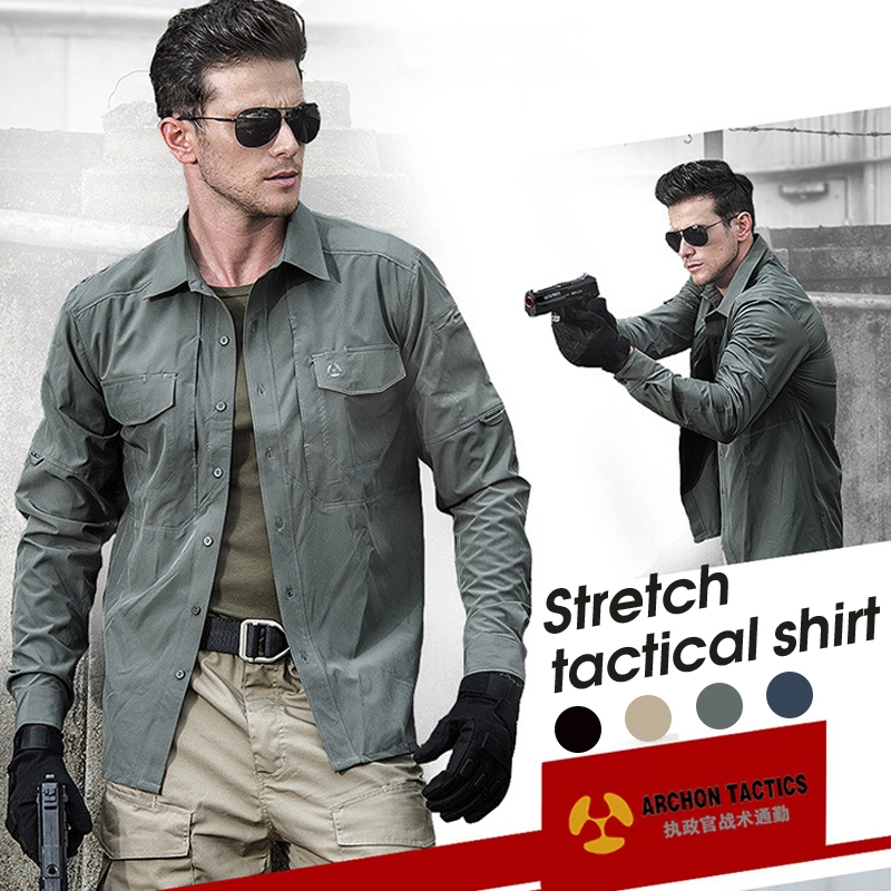 MY Ready stock Archon Men's Shirt HIKING Quick Drying Outdoor Shirts ...