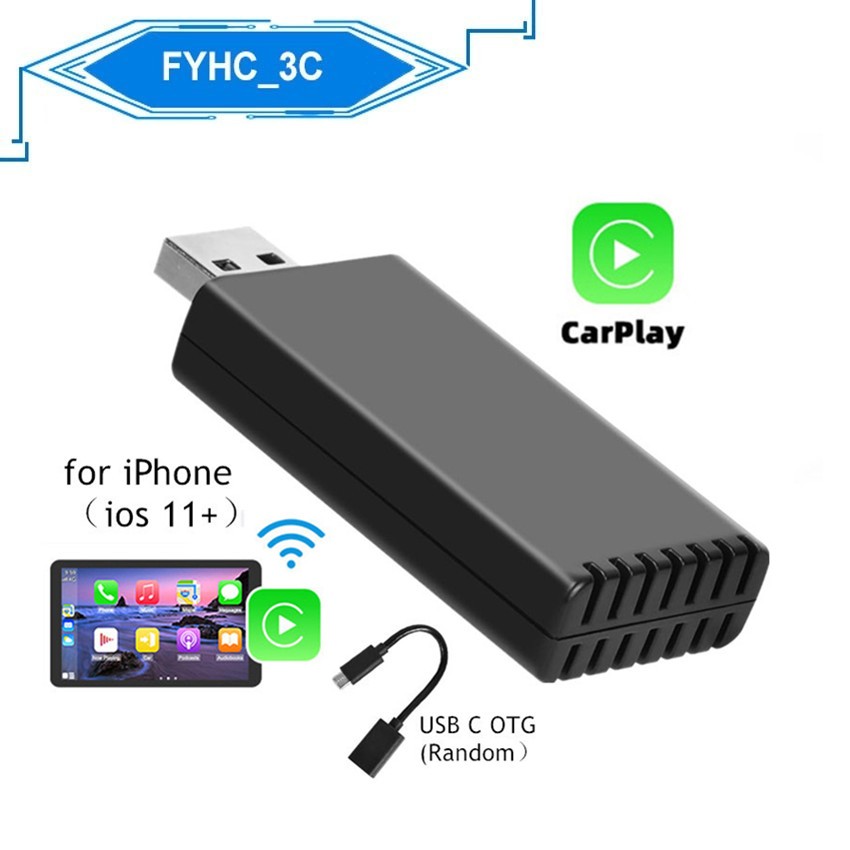 Carplay Wireless Adapter for Apple, Wireless Carplay Dongle 5GHz WiFi Auto  Connection Bluetooth Carplay Adapter for iPhone Car Play Dongle for Car