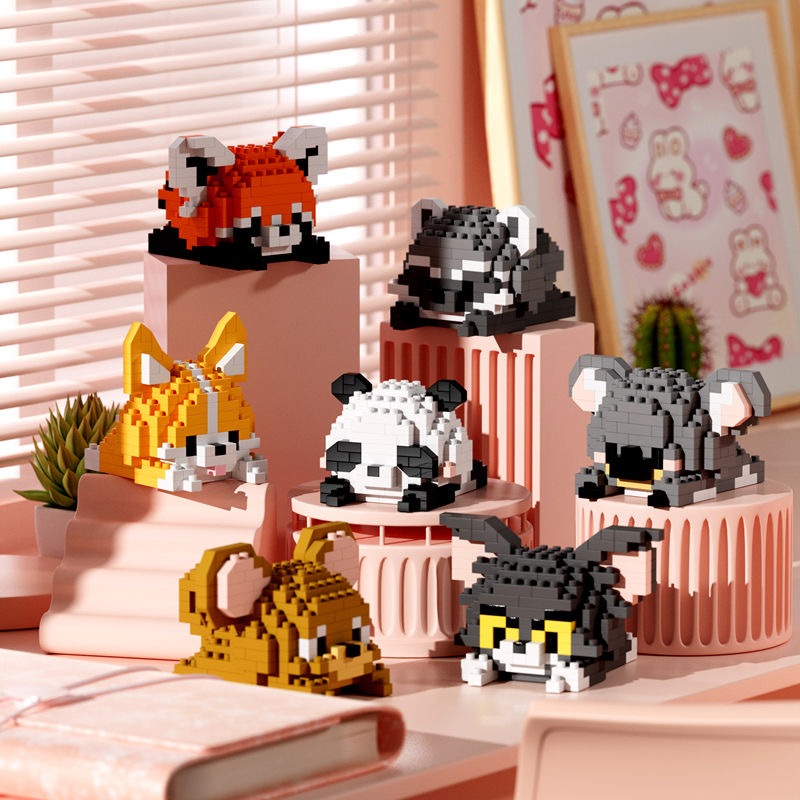 Little Raccoon Building Blocks Little Panda Educational Assembling Toys