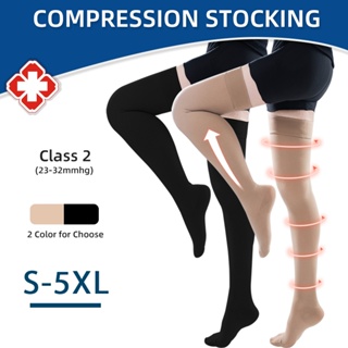 Medical 30-40mmHg Compression Stockings Varicose Veins Plus Size Pantyhose  Women Open Toe Class 3 Pressure Pants Brace