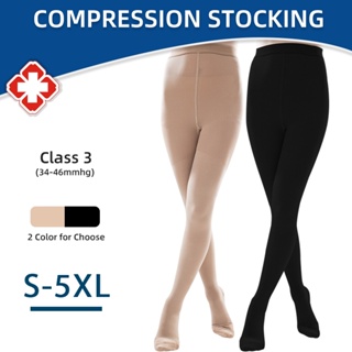 Legbeauty Medical Class 3 Pressure Stockings 30-40mmHg Prevent Varicose  Vein Sexy Compression Tight Pantyhose Plus Size 5XL