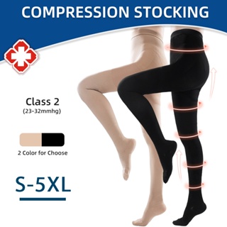 1 pair Class 2 Thigh Medical Compression Stockings 23-32mmHg Elastic Closed  Toe Varicose Veins Sock for Men and Women Graduated Pressure, Over The  Knee, Plus Size