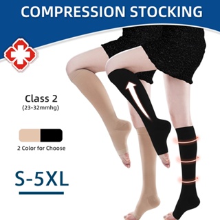 Legbeauty 23-32mmHg Elastic Nursing Compression Stocking Unisex Medical  Class 2 Pressure Stockings Sleep Feet Varicose Vein Sock