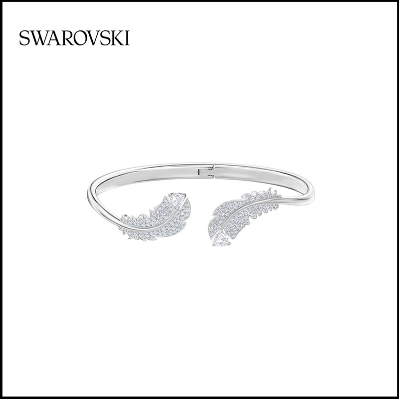 Swarovski feather online bangle