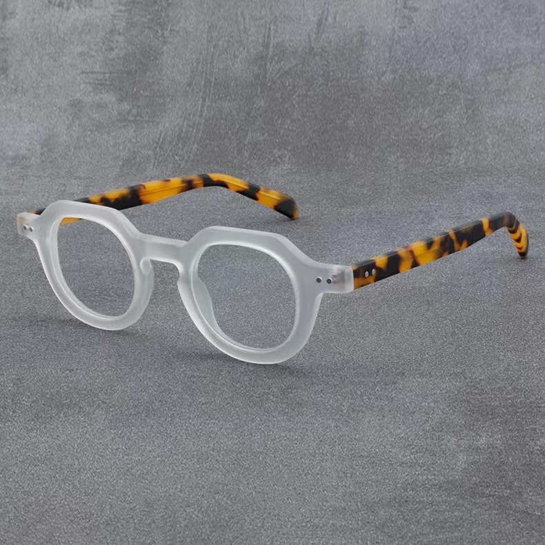 Fashion Vintage Acetate Eyeglasses Frame Men Women Retro Round ...