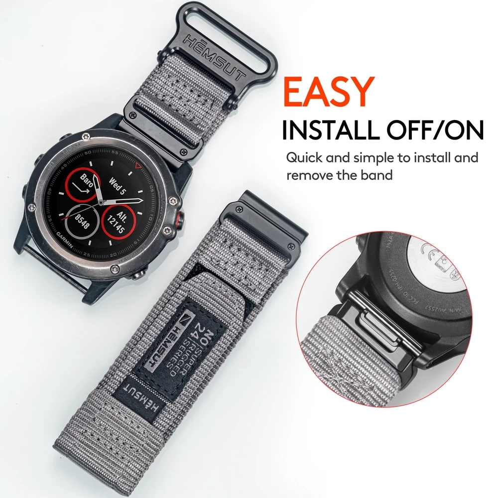 Garmin UltraFit 26mm nylon polsband