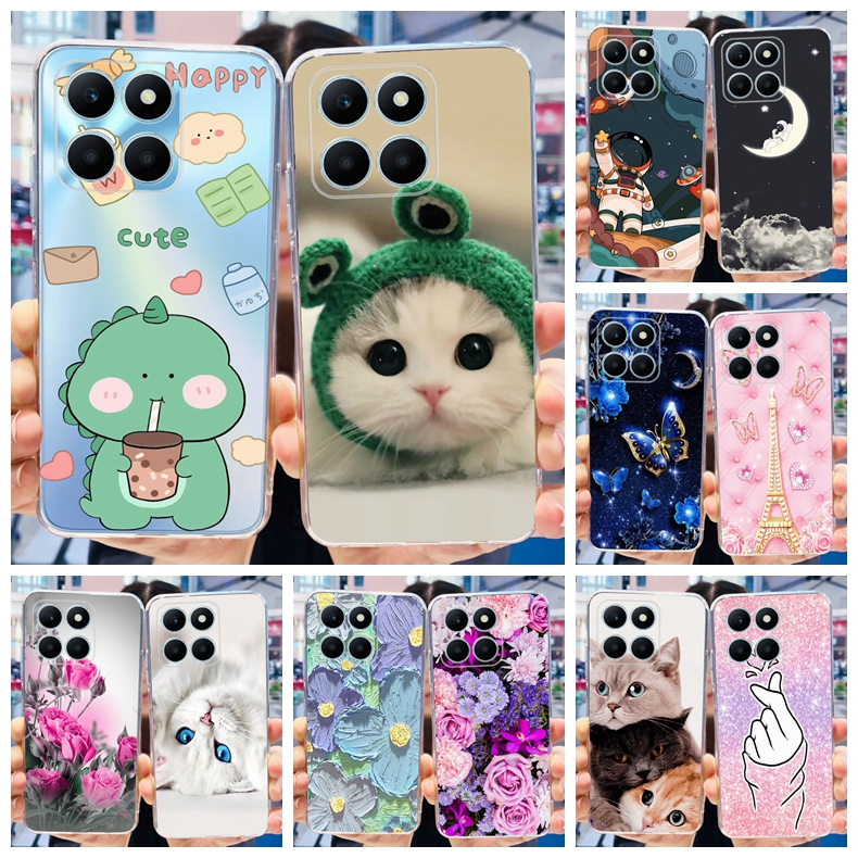 Honor X6a Case HonorX6a X 6A 4G WDY-LX1 2023 Cute Dinosaur Cat Pattern ...