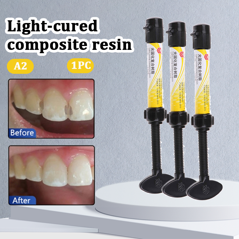 Bomaoer Dental Syringe Enamel Light Cure Composite Resin - Shade A3 - 4g