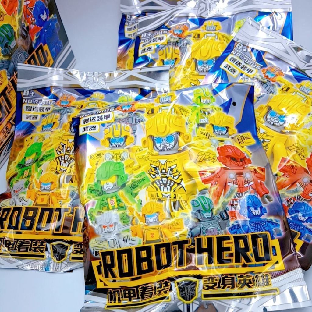 Transform Bee Robot Mini Toys Blind Bag Random Figures Building Blocks ...