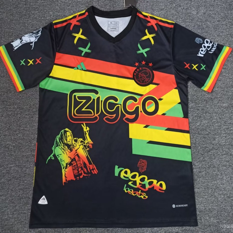 23/24 Ajax Graffiti Edition Soccer Jersey Mens Reggae Fans Version
