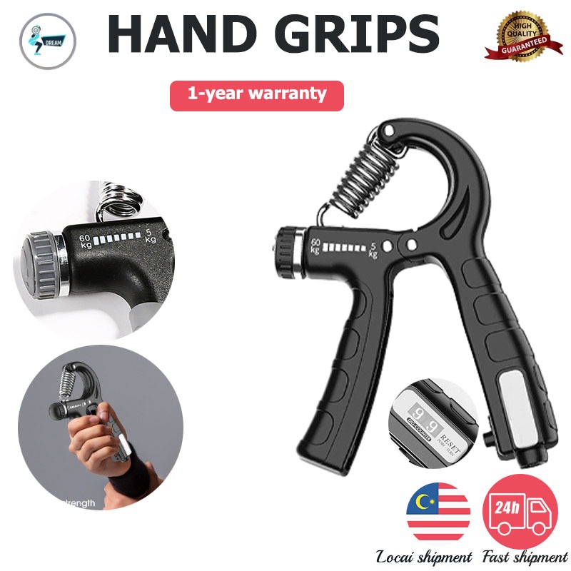 【With Timer】5kg60kg Adjustable Hand Grip Gripper Fitness Hand