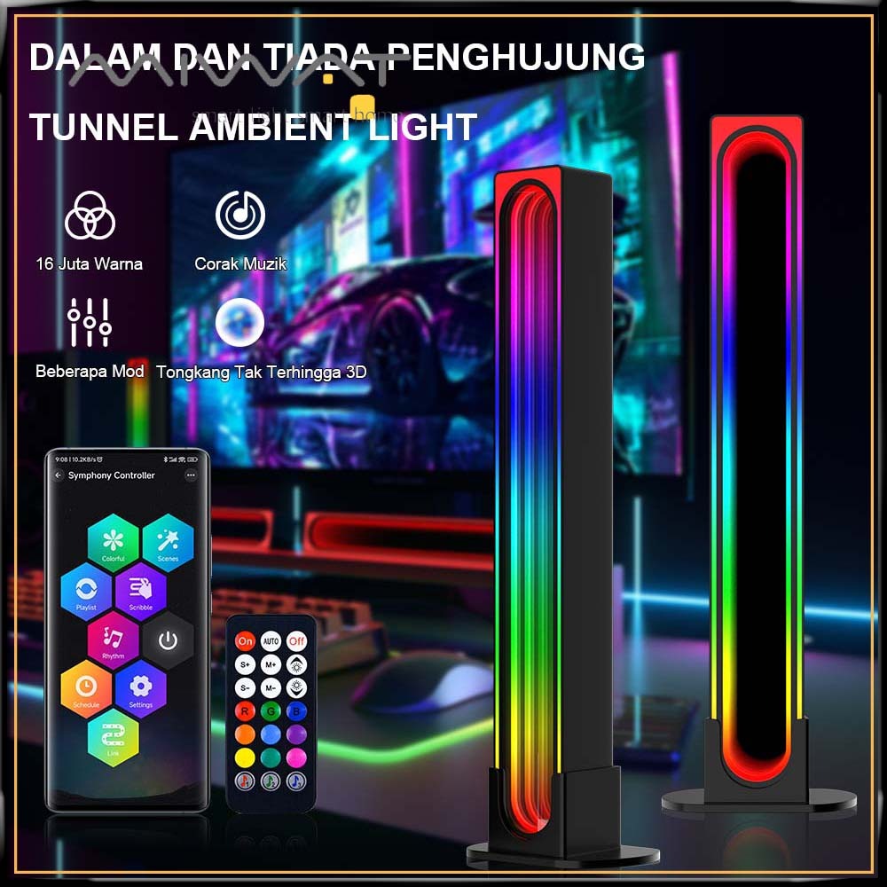 MIWAT LED Prismatic Light Bar Desktop Atmosphere Light RGB Pickup Light ...