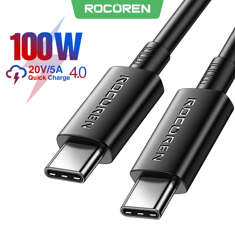 Rocoren W Type C To Type C Cable For Iphone Usbc Pd Fast Charging