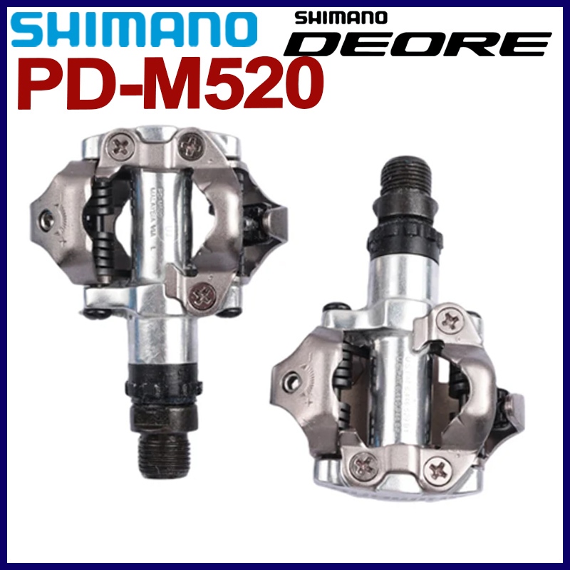 Shimano Deore M6000 M520 Pedal PDM520 Doublesided Pedal SPD Black Silver Pedal For MTB