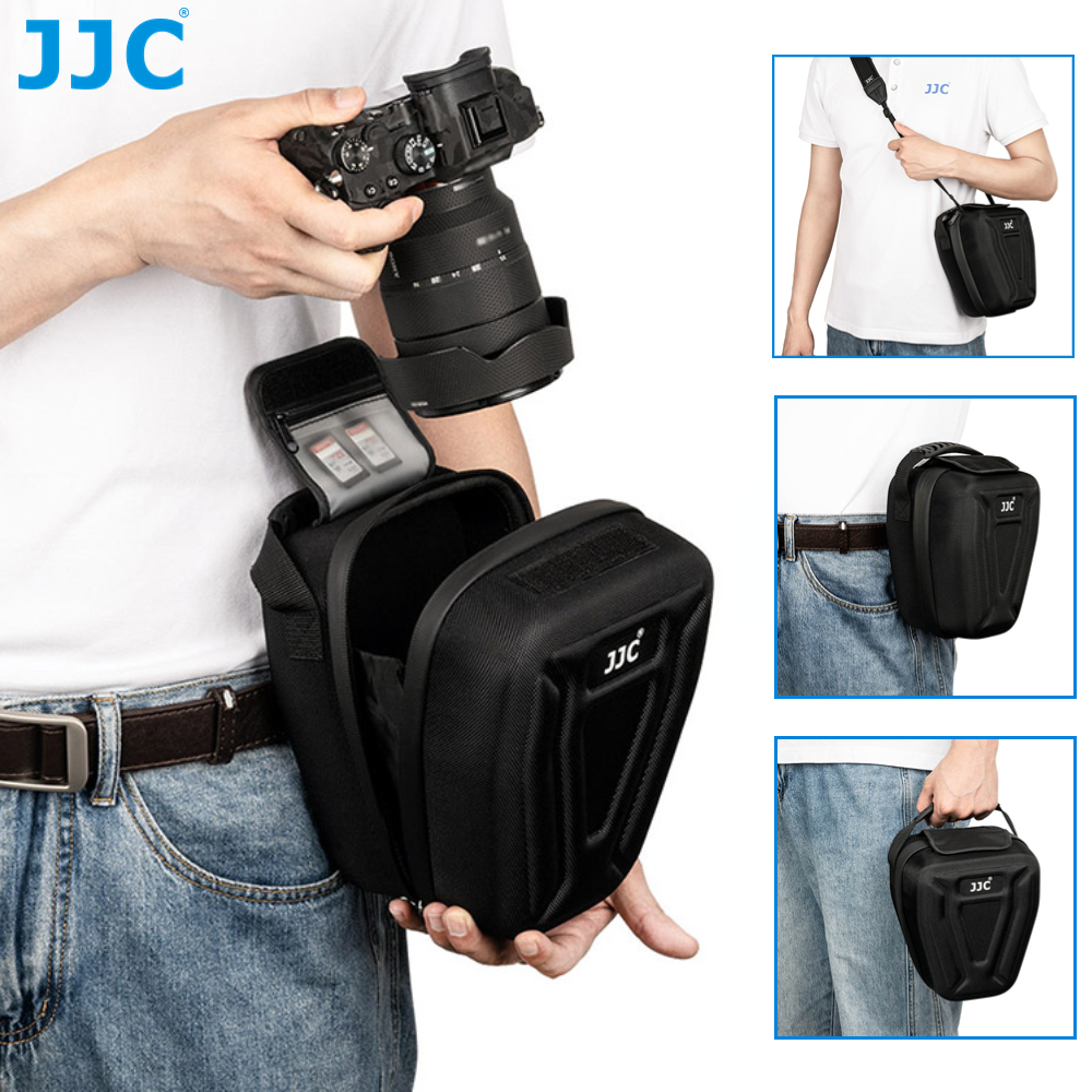 JJC Camera Hard Case Belt Bag Portable Protective Holder for DSLR ...