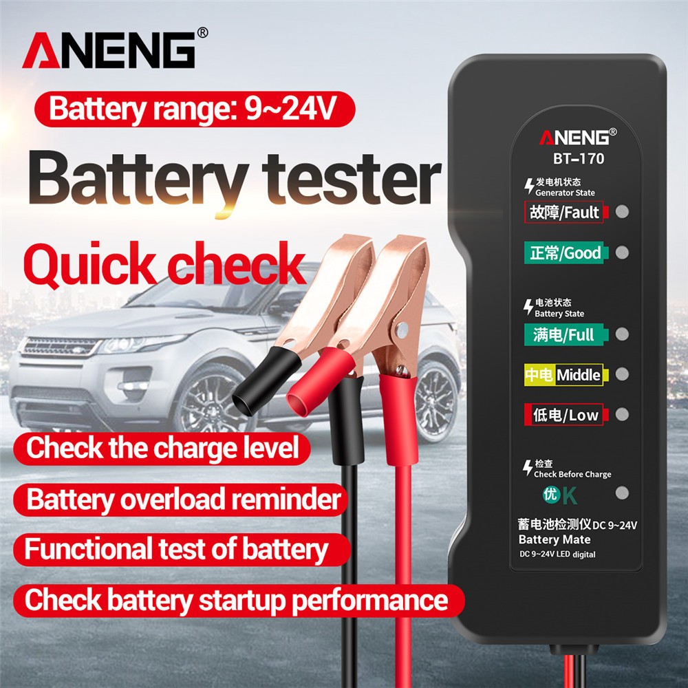 [LOCAL]ANENG BT170 Portable 12V Car Battery Tester DC 924V Battery