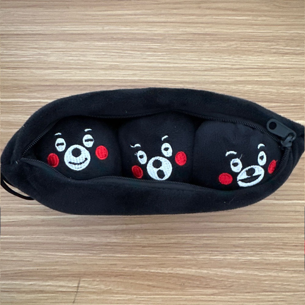 21cm Kawaii Japan Mascot 3Pcs Pea Pod Kumamon Bear Plush Doll Toys ...