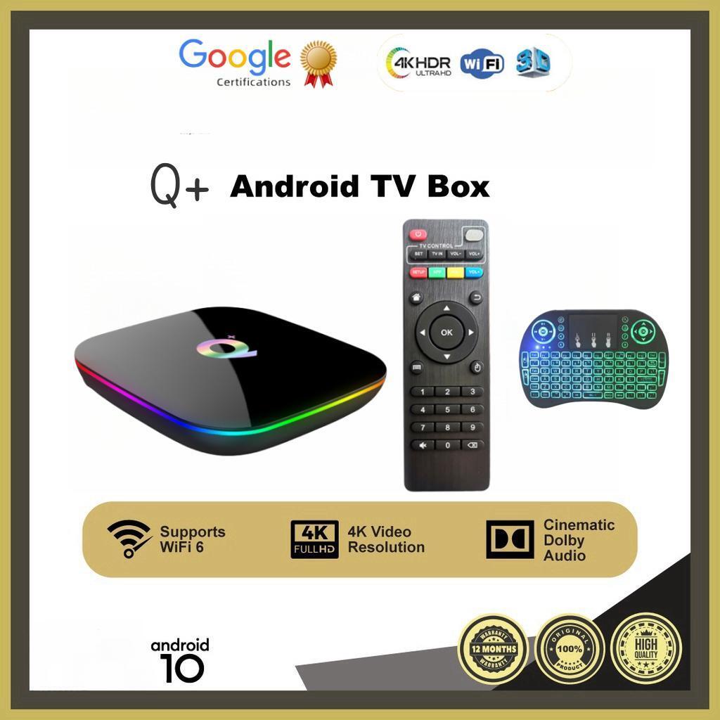 Q+ Smart Android TV Box 4K Allwinner H6 2G/4G RAM 16G/32G/64G ROM with
