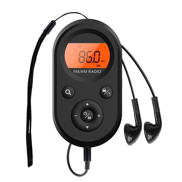Mini Portable AM FM Radio Rechargeable 2 Band Pocket Radio Receiver ...