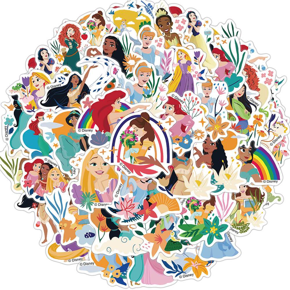 [Large Sticker]50PCS Cute Princess Stickers Toy For Kids Luggage Laptop ...