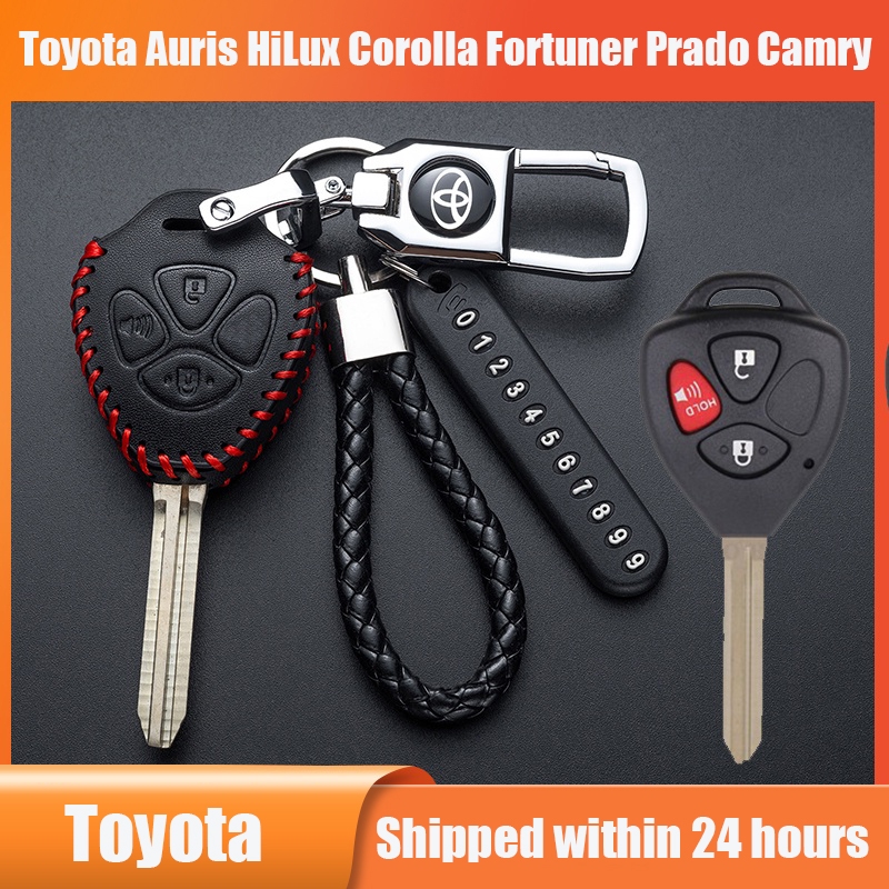 Genuine Sporty Suede Leather Key Fob Cover Case Protector for Toyota Cary XLE XSE LE SE Corolla