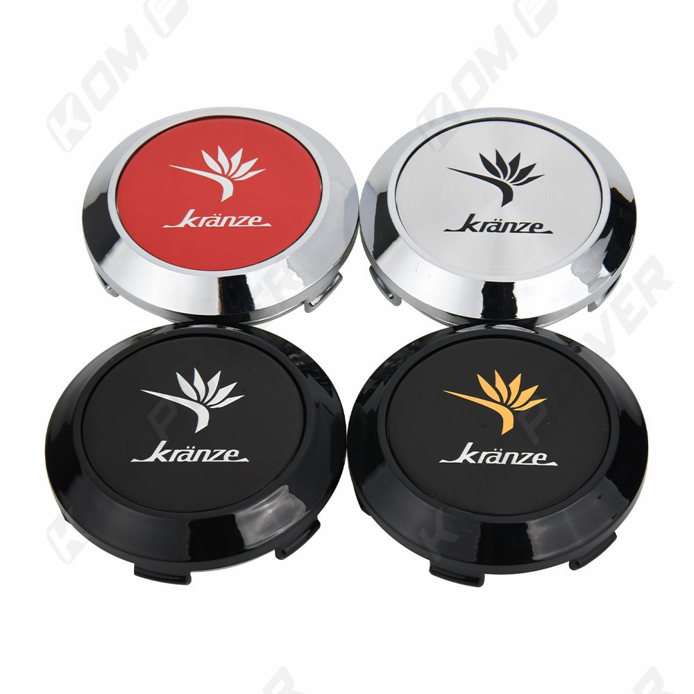 4PCS OD 68MM / ID 64MM Sport Rim Cap KRANZE Logo Emblem Sticker JDM ...