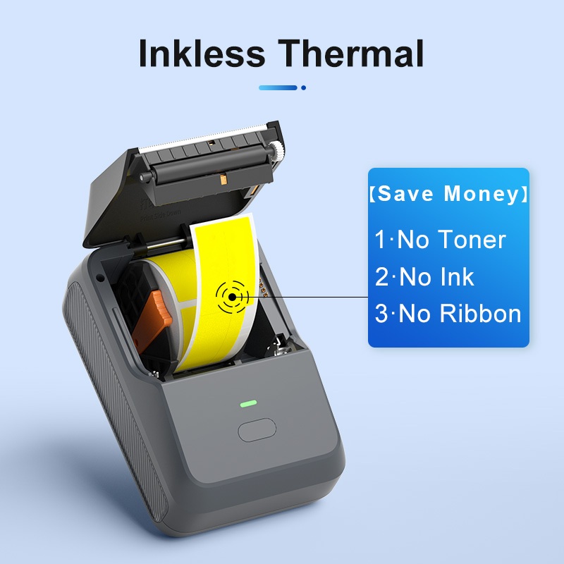 DETONGER P2 Inkless Bluetooth Sticker Maker for Cable Wire Name Tag ...