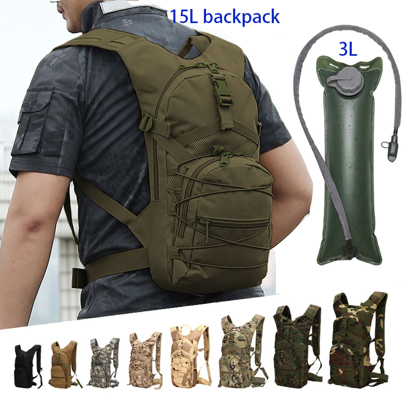 Outdoor Bike Backpack 15L Camouflage Casual Waterproof Multiple Pocket ...