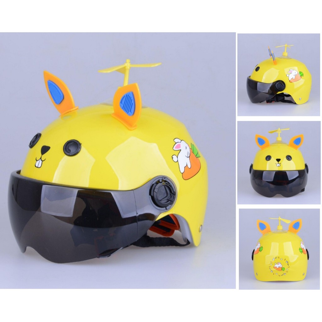 COD💓Kids Helmet Motorcycle Safety Helmet Budak Motor Helmet Scooter