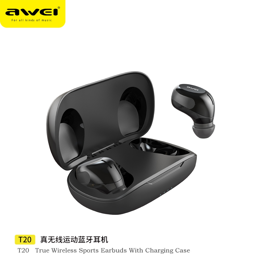 Awei T20 TWS In Ear Mini Earbuds Gaming Bluetooth 5.3 Quality Sound Hifi Earphones With Mic Touch Contorl Wireless Headset Shopee Malaysia