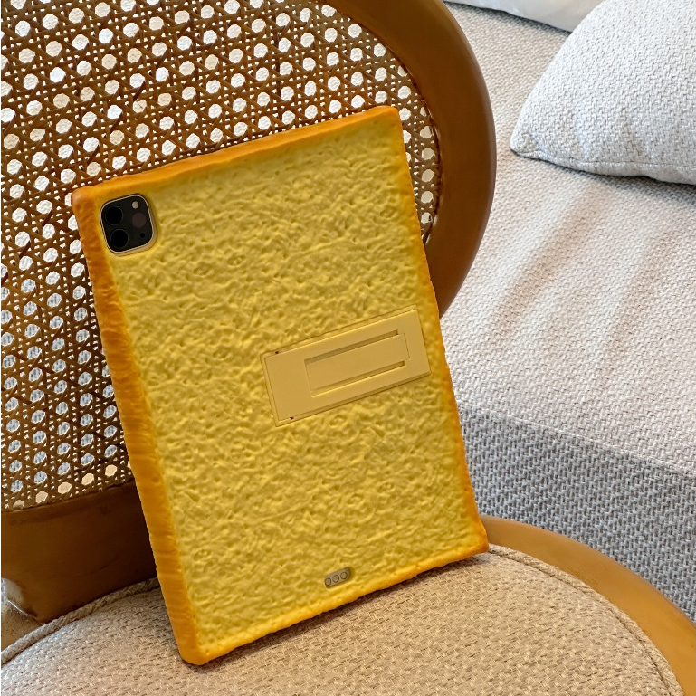 Ready Stock]Cute Silicone Toast iPad Case Bracket iPad Casing