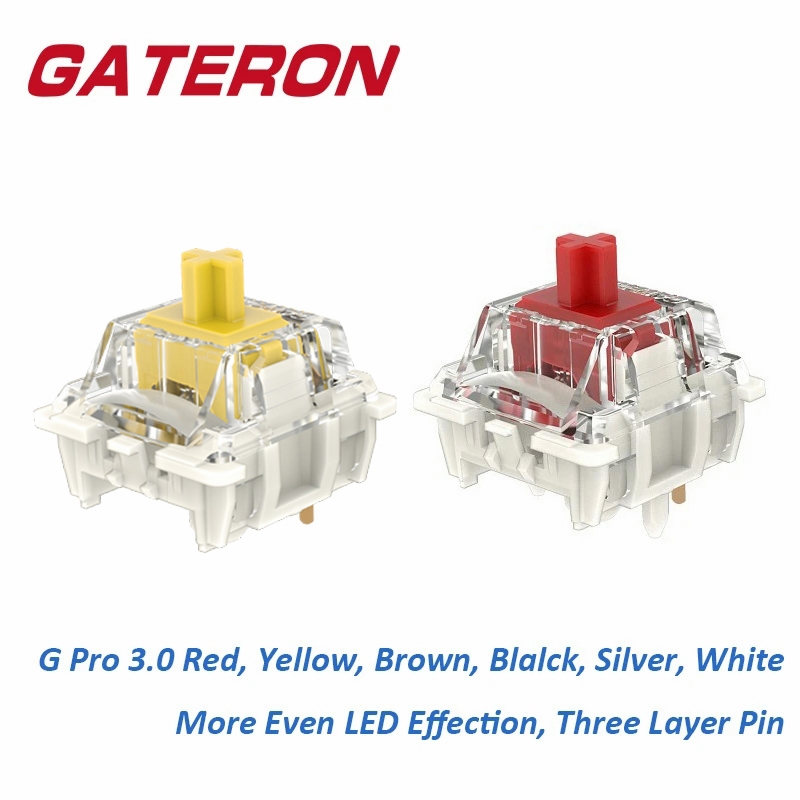 GATERON Milky Yellow Pro Keyboard Switches, KS-3 X47 Linear RGB 5